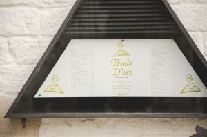 menu ristorante bianco