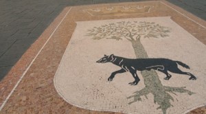 mosaico simbolo lupo