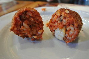 supplì mozzarella piatto